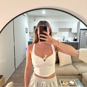 White Crop Top